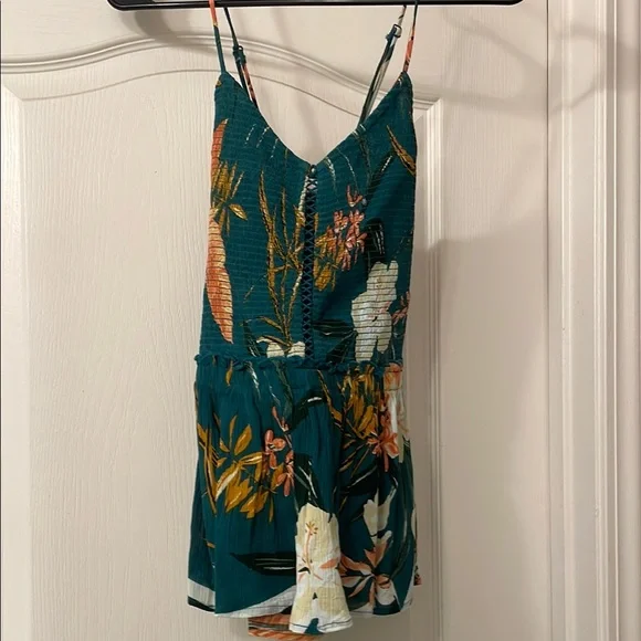 Teal Floral Print top - Picture 1 of 5